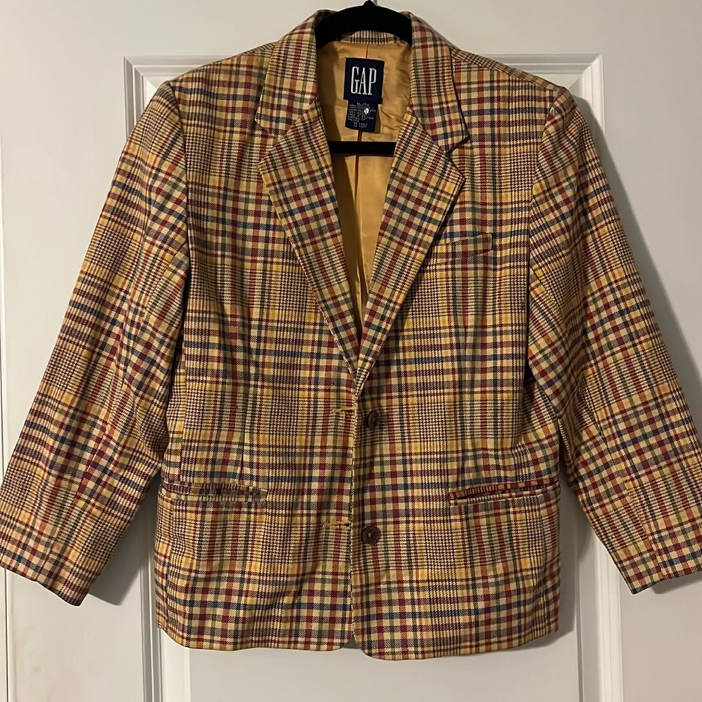 Plaid Gap blazer